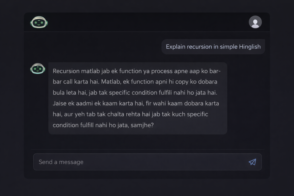 ChatGPT conversation example