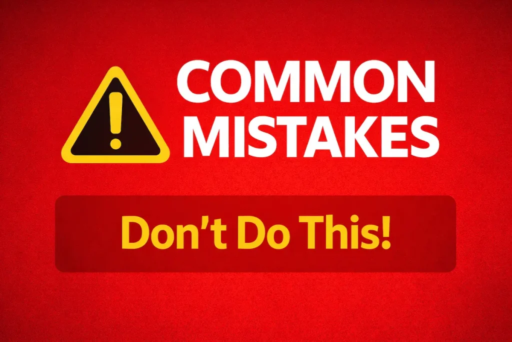 Common mistakes warning